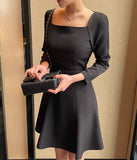 Beike Square Neck Belt One Piece