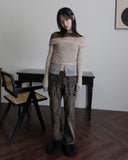 EYELET BROWN BOOTS CUT PT