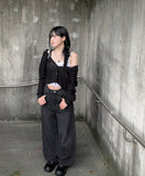 Center Hood Crop Cardigan