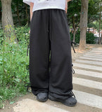 Wormed Dot Ribbon Banding Wide Pants