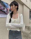 Yayo Crop Sleeveless Cardigan Set