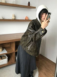 SHEEN LEATHER JUMPER