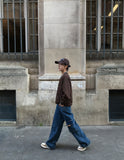 AK. LEATHER LABEL CARGO DENIM