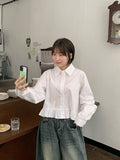 Yuneu Frill Crop Shirt