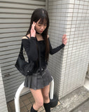 In-the-Low Belt Pleated Skirt Pants