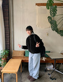 Econde Hidden Banding Light Blue Denim Pants