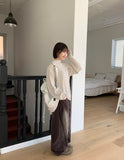 Dopto Washing Pintuck Wide Corduroy Pants