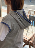 Heldo Color Matching Layered Dot Hood Vest