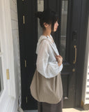 Soan Stripe Patch Big Shoulder Bag