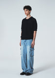 24SS★BUTTER CREAM KNIT HALF SHIRTS