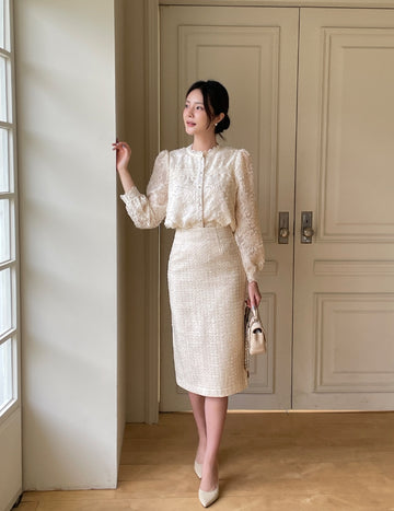 Loa Lace Flower Surgical Blouse