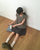 Akin Ribbon Pintuck Flare Midi Skirt