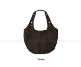 SUEDE EYELET SHOULDER BAG