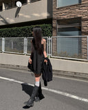 Alter Nylon Shirring Layered One Piece