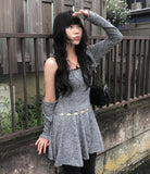 Shiho Flare One Piece Cardigan Set