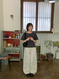 Heyou Summer Banding Wide Cargo Pants