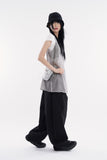 Airy wide balloon cotton pants