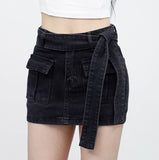 2K Cargo Denim Mini Skirt
