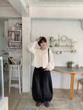 Dokoi Black Blue Damage Balloon Wide Denim Pants