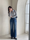 Mobel Cotton Wide Denim Pants