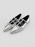 1114 Ribbon stiletto flat shoes (1 cm)