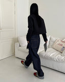 MUMU ONE TUCK WIDE DENIM