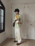 Again one tuck denim pants
