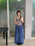 Gyudi Summer Check Banding Wide Pants
