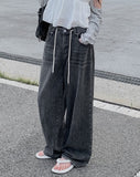 Mio Strap Wide Denim Pants