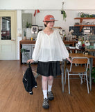 Gyubol Denim Banding Tiered Skirt