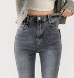 4 Seasons Banding Long Boot Cut Color Denim Pants