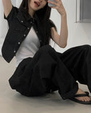 Kit Short Sleeve Snap Denim Shirt