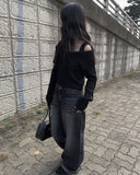 Tsuri Wide Long Denim Pants