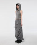 Hooded High Neck Sleeveless
