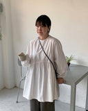 Dunf Peach Fuzz Shirring Midi One Piece