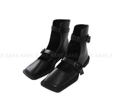 SQUARE STRAP ANKLE BOOTS