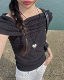 Bold Big Heart Drop Necklace