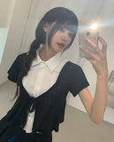 Quni Frill Bolero Strap Cardigan