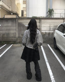 Hidden Shirring Windbreaker String Jacket