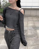 Kanti Wide Cut Washing Denim Pants