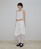 Asymmetrical Draped Midi Skirt
