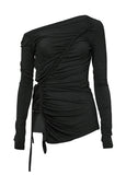 Handmade Twisted One-Shoulder Long Sleeve