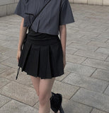 Sou pleats mini skirt