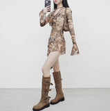 micello buckle long boots