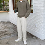 Abel collar half-zip knit
