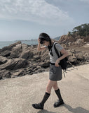 Karoo nylon-string mini skirt