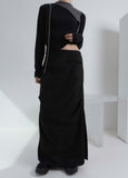 SHIRRING SLIT LONG SK