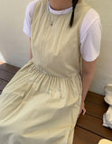 Fanati pocket pin tuck flare long one piece