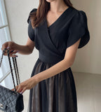 S/S Acid Puff Flare Sha One Piece