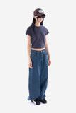 80's retro semi balloon denim pants